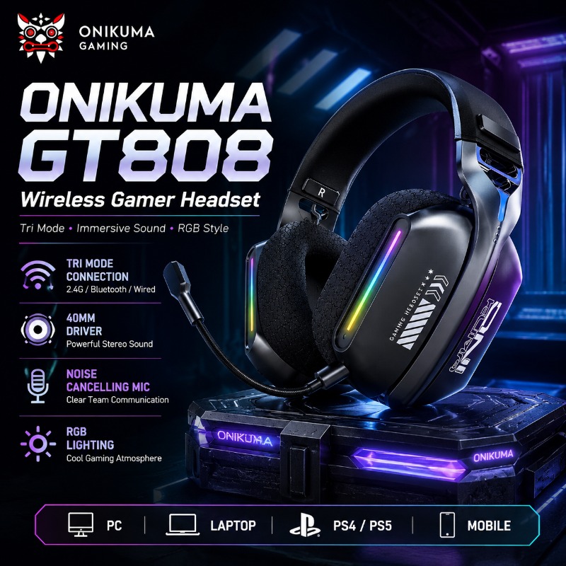 ONIKUMA GT808 Wireless Gaming  - Pc Gaming Gigabyte recension och pris
