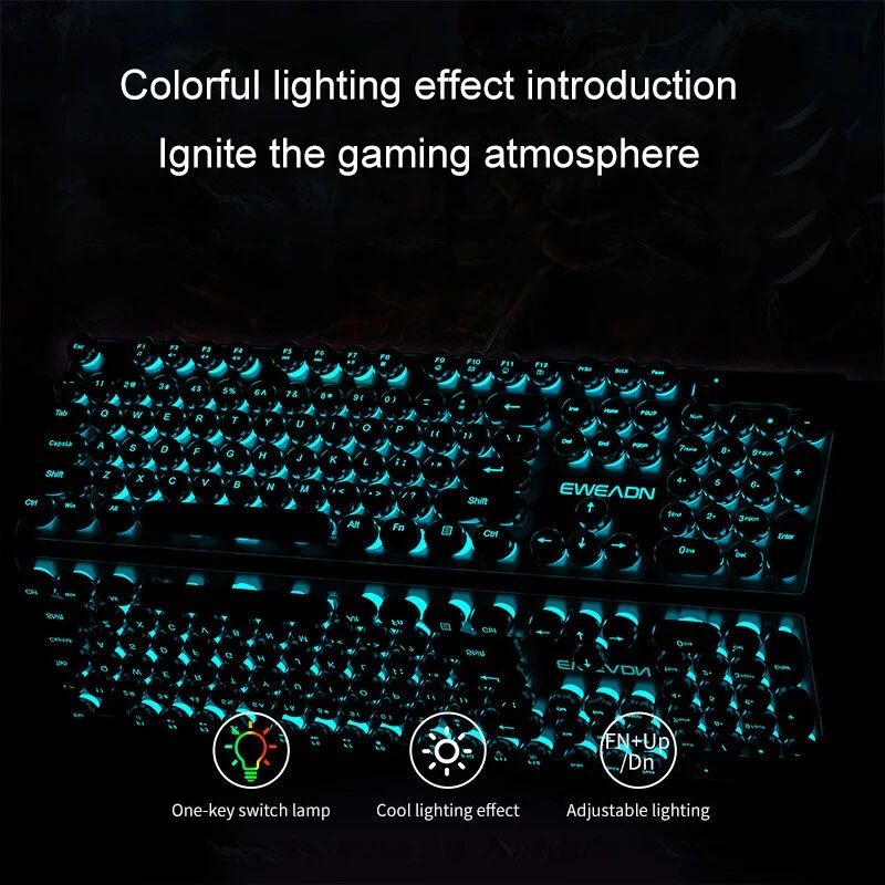 Retro Punk Mechanical Feel Key - Wireless Gaming Mouse recension och pris