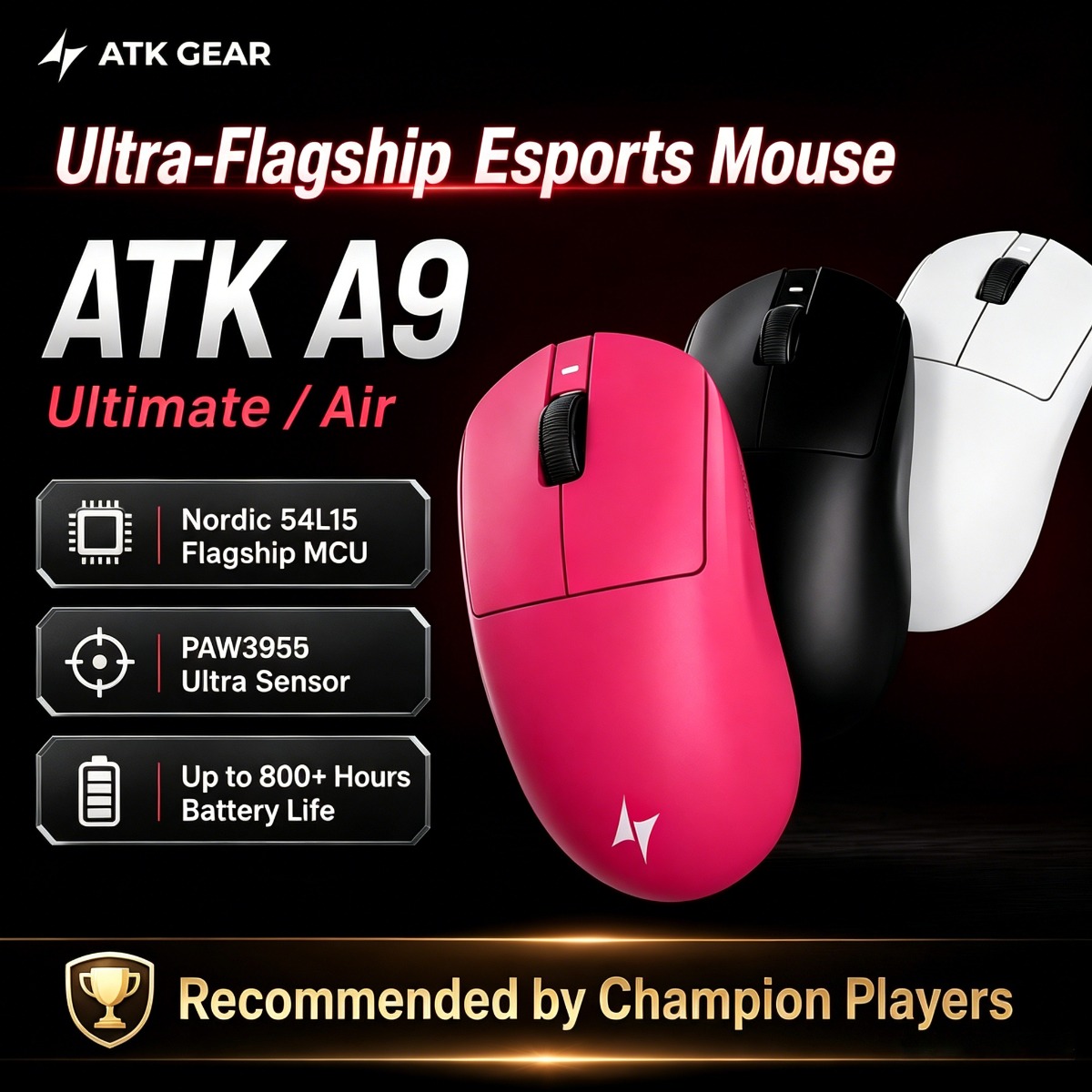 ATK Gaming Mouse DragonFly A9  - Wireless Gaming Mouse recension och pris