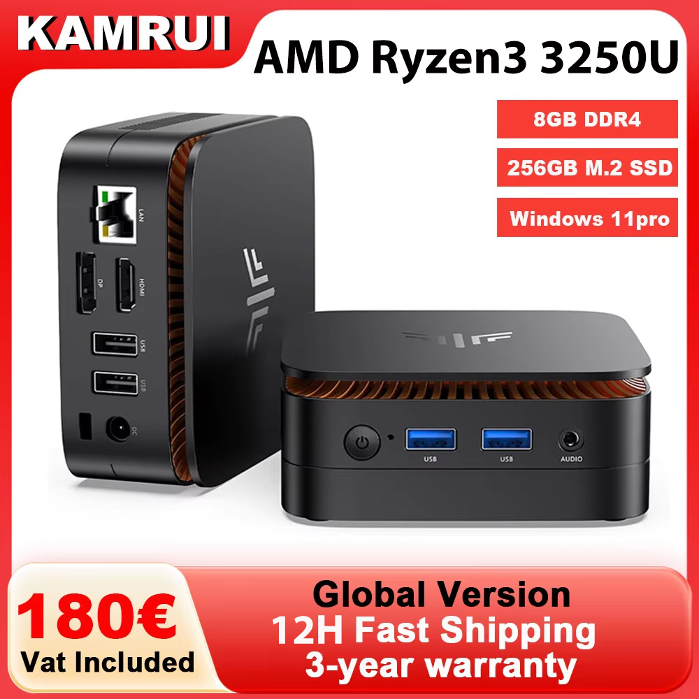 KAMRUI Mini PC AMD R3 3250U 8G - Pc Gaming Amd Ryzen 7 recension och pris