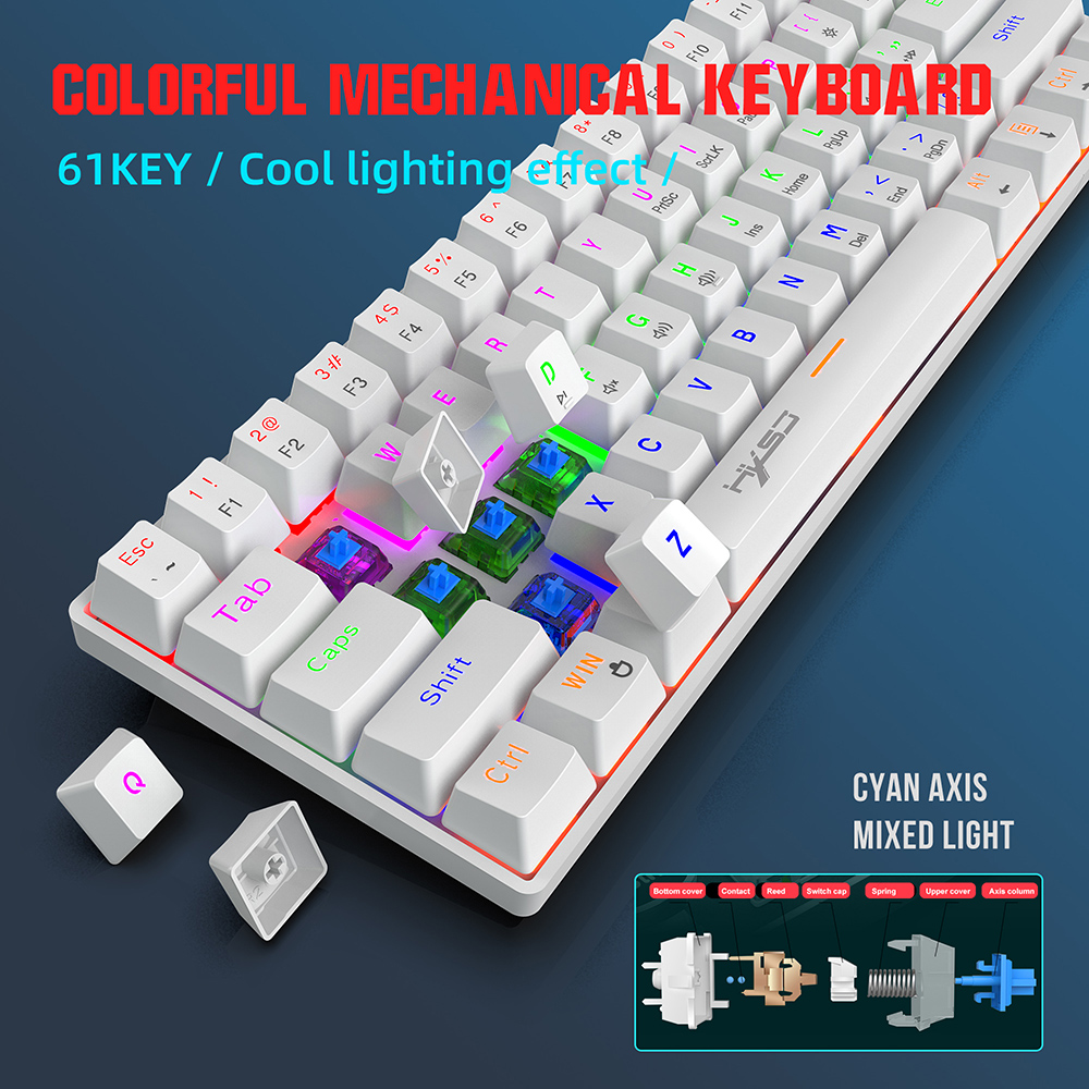 Mini Mechanical Keyboard 61 Ke - Pc Gaming Uk recension och pris